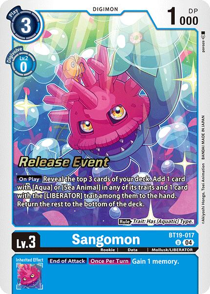 Sangomon [BT19-017] [Release Special Booster Ver.2.0 Promos] | Cracking-Singles