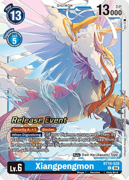 Xiangpengmon [BT19-028] [Release Special Booster Ver.2.0 Promos] | Cracking-Singles