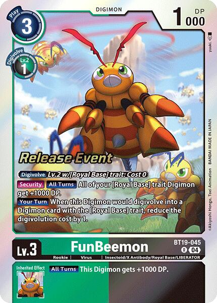 FunBeemon [BT19-045] [Release Special Booster Ver.2.0 Promos] | Cracking-Singles