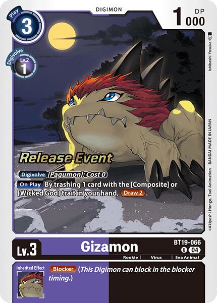 Gizamon [BT19-066] [Release Special Booster Ver.2.0 Promos] | Cracking-Singles