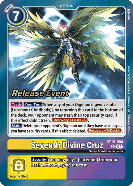 Seventh Divine Cruz [BT19-094] [Release Special Booster Ver.2.0 Promos] | Cracking-Singles