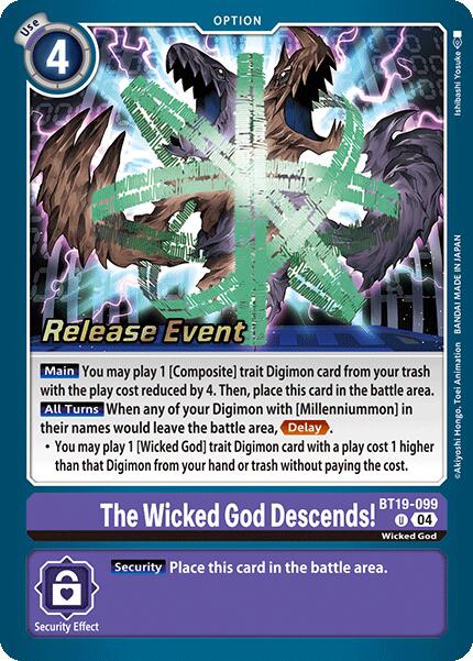The Wicked God Descends! [BT19-099] [Release Special Booster Ver.2.0 Promos] | Cracking-Singles