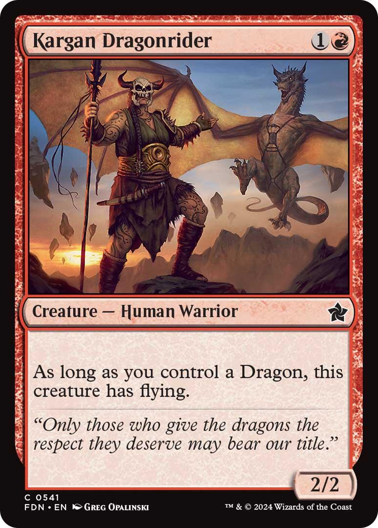 Kargan Dragonrider [Foundations] | Cracking-Singles