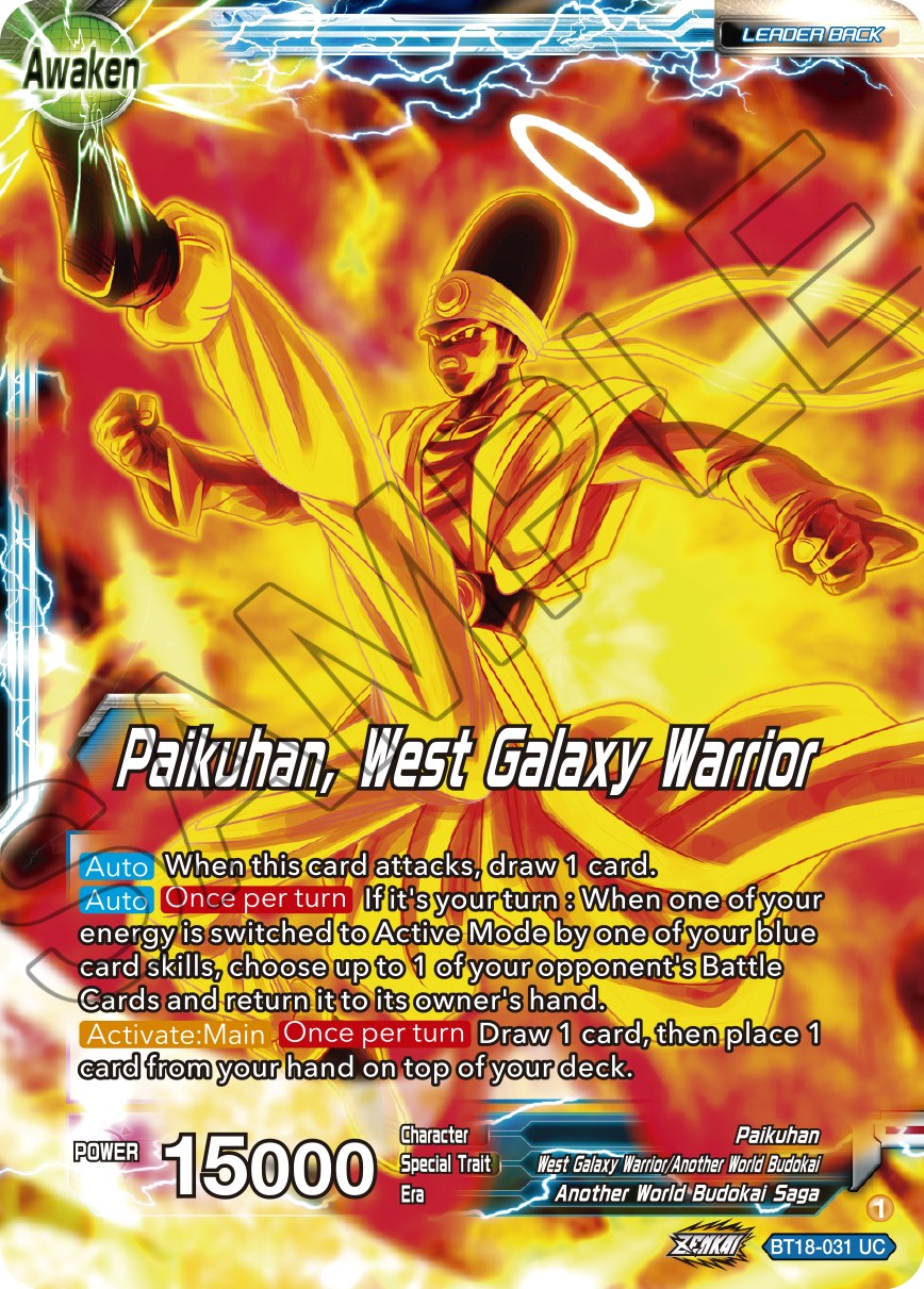 Paikuhan // Paikuhan, West Galaxy Warrior (BT18-031) [Dawn of the Z-Legends] | Cracking-Singles