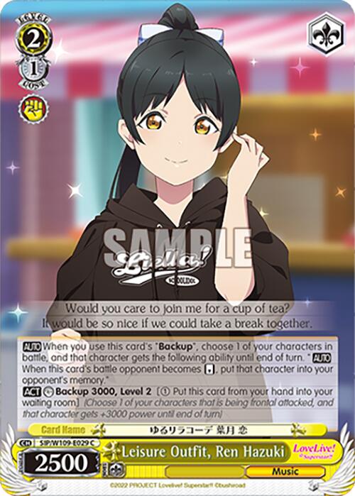 Leisure Outfit, Ren Hazuki (SIP/W109-E029 C) [Love Live School idol festival 2 MIRACLE LIVE!] | Cracking-Singles