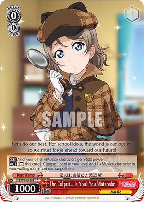 The Culprit Is You! You Watanabe (SIS/W109-E081 C) [Love Live School idol festival 2 MIRACLE LIVE!] | Cracking-Singles