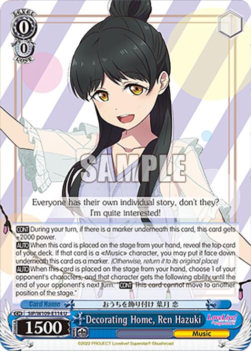 Decorating Home, Ren Hazuki (SIP/W109-E114 U) [Love Live School idol festival 2 MIRACLE LIVE!] | Cracking-Singles