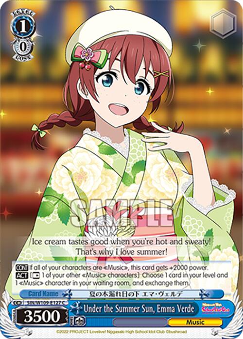 Under the Summer Sun, Emma Verde (SIN/W109-E127 C) [Love Live School idol festival 2 MIRACLE LIVE!] | Cracking-Singles