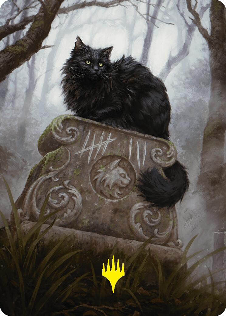 Nine-Lives Familiar 2 Art Card (36/54) (Gold-Stamped Planeswalker Symbol) [Foundations Art Series] | Cracking-Singles