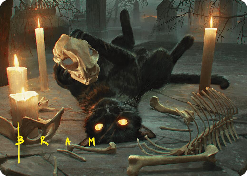 Nine-Lives Familiar Art Card (8/54) (Gold-Stamped Signature) [Foundations Art Series] | Cracking-Singles