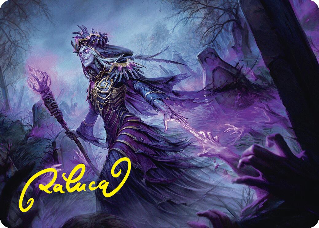 Zul Ashur, Lich Lord Art Card (10/54) (Gold-Stamped Signature) [Foundations Art Series] | Cracking-Singles