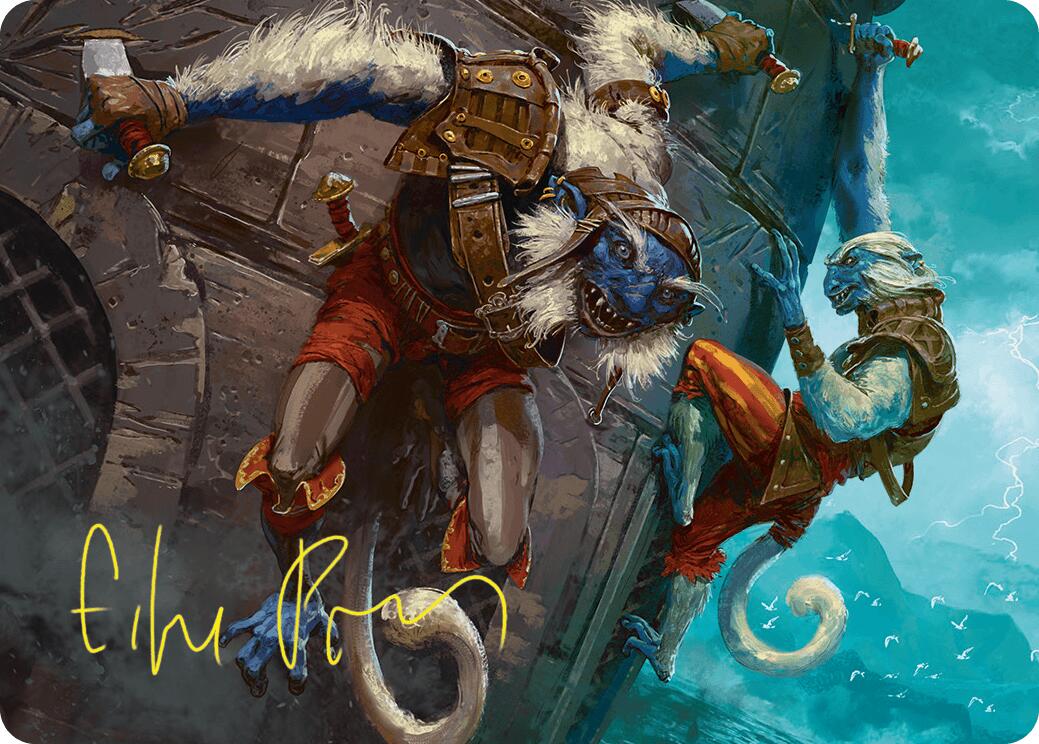 Goblin Boarders Art Card (11/54) (Gold-Stamped Signature) [Foundations Art Series] | Cracking-Singles