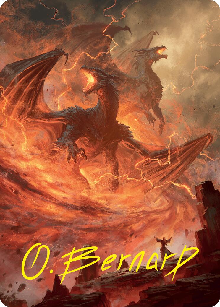 Rite of the Dragoncaller Art Card (38/54) (Gold-Stamped Signature) [Foundations Art Series] | Cracking-Singles