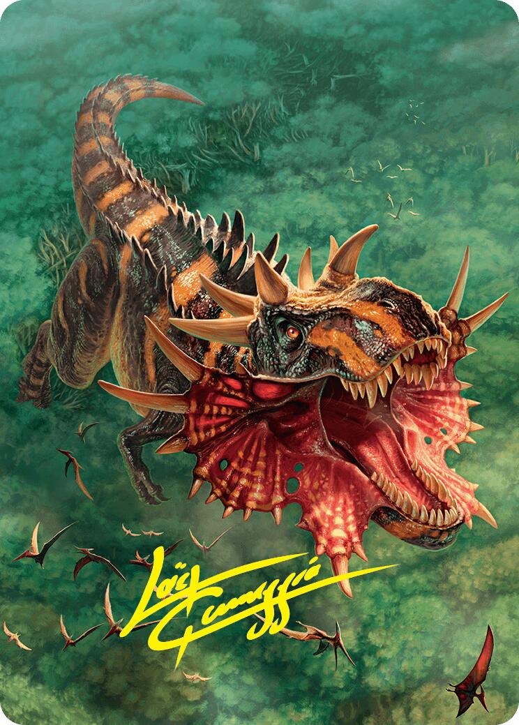 Gigantosaurus Art Card (53/54) (Gold-Stamped Signature) [Foundations Art Series] | Cracking-Singles