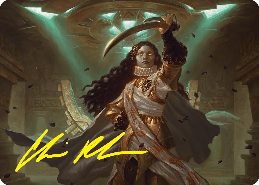 Elenda, Saint of Dusk Art Card (15/54) (Gold-Stamped Signature) [Foundations Art Series] | Cracking-Singles