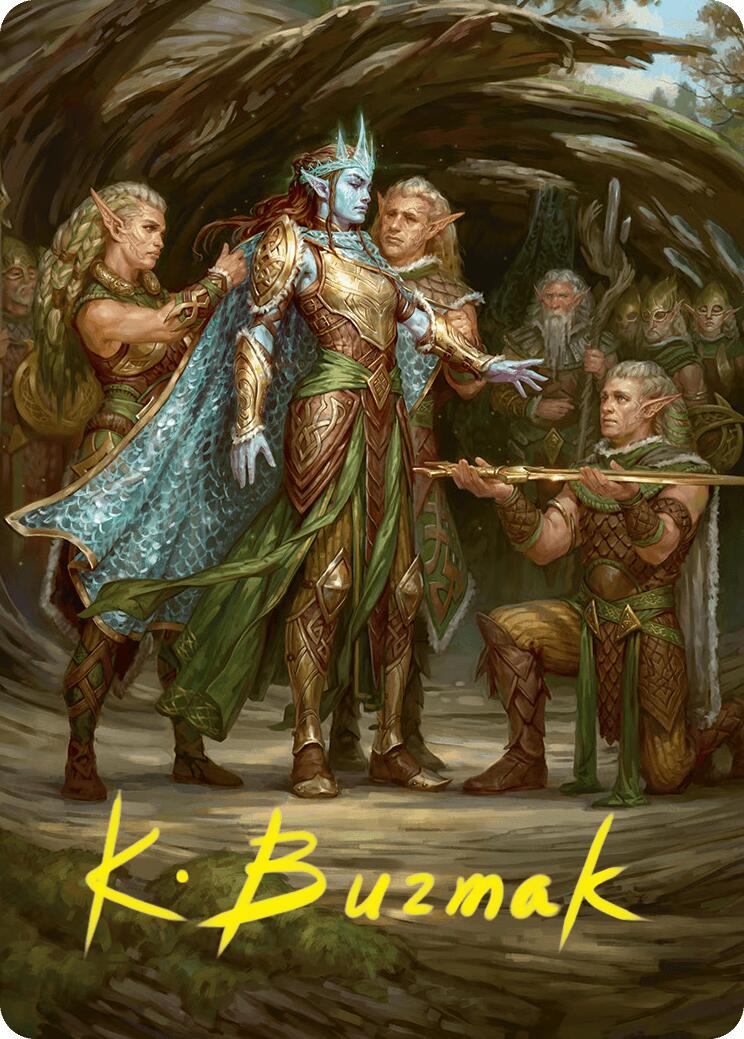 Lathril, Blade of the Elves Art Card (48/54) (Gold-Stamped Signature) [Foundations Art Series] | Cracking-Singles