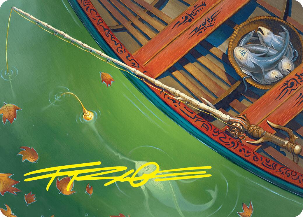 Fishing Pole Art Card (18/54) (Gold-Stamped Signature) [Foundations Art Series] | Cracking-Singles
