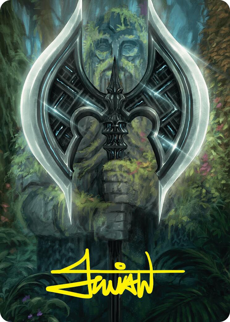 Leyline Axe Art Card (49/54) (Gold-Stamped Signature) [Foundations Art Series] | Cracking-Singles