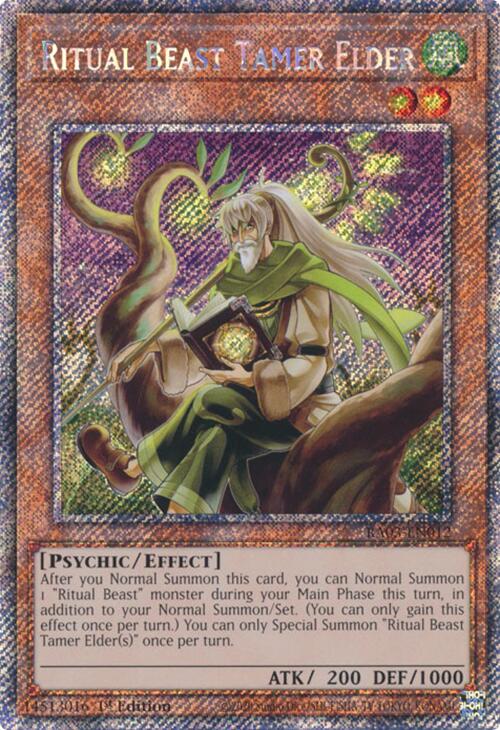 Ritual Beast Tamer Elder (Platinum Secret Rare) [RA03-EN012] Platinum Secret Rare | Cracking-Singles