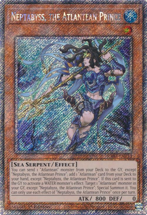 Neptabyss, the Atlantean Prince (Platinum Secret Rare) [RA03-EN013] Platinum Secret Rare | Cracking-Singles