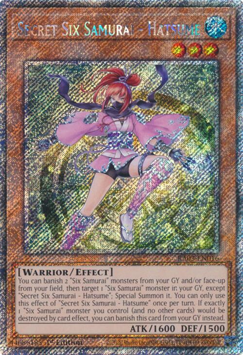 Secret Six Samurai - Hatsume (Platinum Secret Rare) [RA03-EN016] Platinum Secret Rare | Cracking-Singles