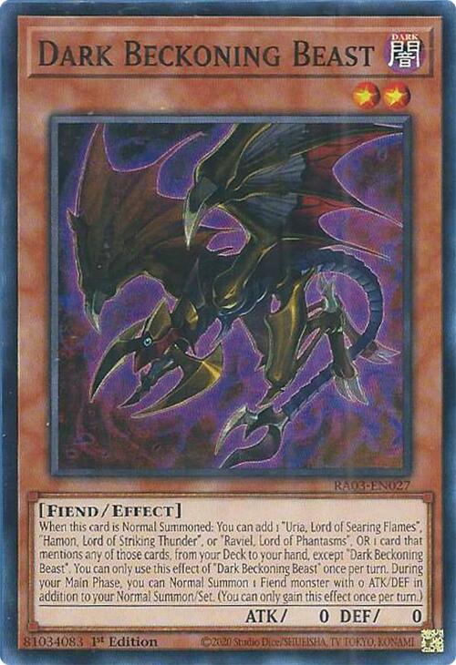 Dark Beckoning Beast [RA03-EN027] Super Rare | Cracking-Singles