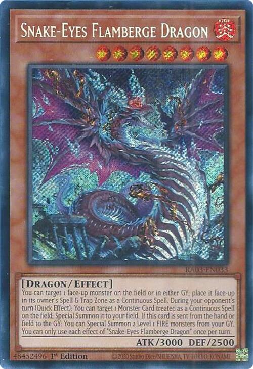 Snake-Eyes Flamberge Dragon (Secret Rare) [RA03-EN033] Secret Rare | Cracking-Singles