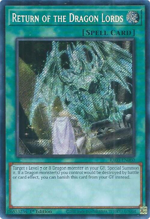 Return of the Dragon Lords (Secret Rare) [RA03-EN060] Secret Rare | Cracking-Singles