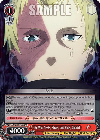 He Who Seeks, Steals, and Robs, Gabriel [Sword Art Online Animation 10th Anniversary] | Cracking-Singles