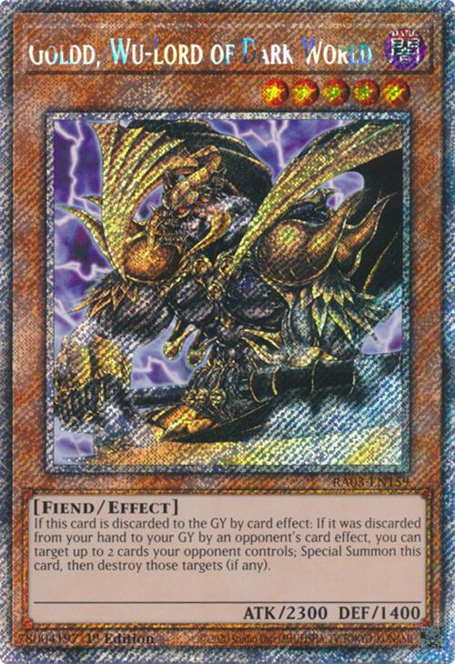 Goldd, Wu-Lord of Dark World (Platinum Secret Rare) [RA03-EN159] Platinum Secret Rare | Cracking-Singles