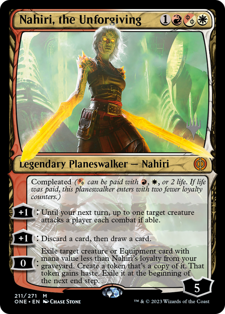 Nahiri, the Unforgiving (Promo Pack) [Phyrexia: All Will Be One Promos] | Cracking-Singles