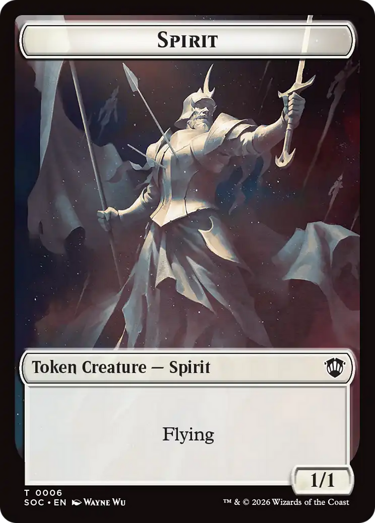 Spirit (0006) // Illusion Double-Sided Token [Secrets of Strixhaven Commander Tokens] | Cracking-Singles