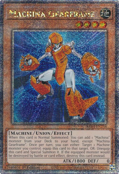Machina Gearframe (Quarter Century Secret Rare) [RA03-EN234] Quarter Century Secret Rare | Cracking-Singles