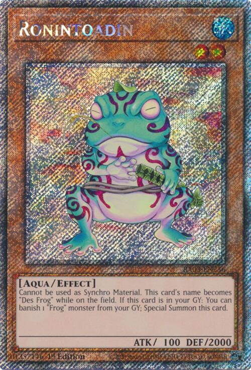 Ronintoadin (Platinum Secret Rare) [RA03-EN236] Platinum Secret Rare | Cracking-Singles