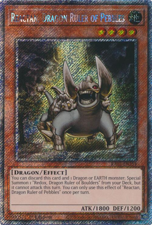 Reactan, Dragon Ruler of Pebbles (Platinum Secret Rare) [RA03-EN254] Platinum Secret Rare | Cracking-Singles