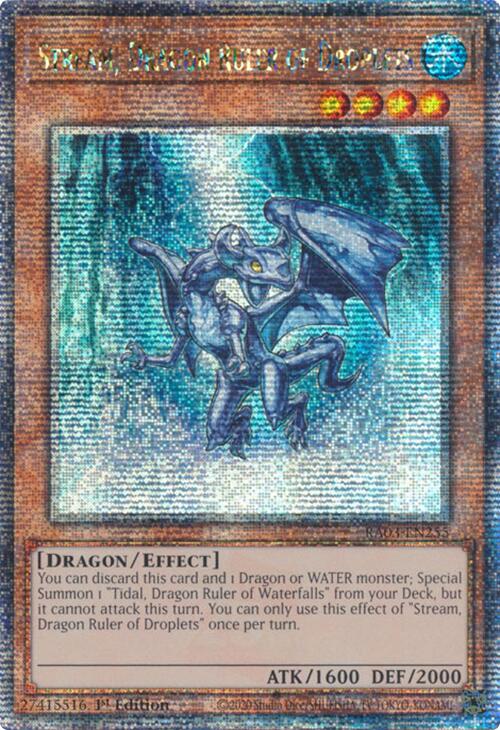 Stream, Dragon Ruler of Droplets (Quarter Century Secret Rare) [RA03-EN255] Quarter Century Secret Rare | Cracking-Singles