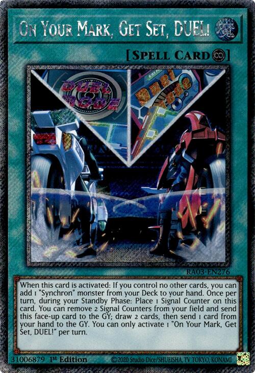 On Your Mark, Get Set, DUEL! (Platinum Secret Rare) [RA03-EN276] Platinum Secret Rare | Cracking-Singles