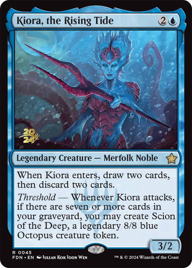 Kiora, the Rising Tide [Foundations Prerelease Promos] | Cracking-Singles