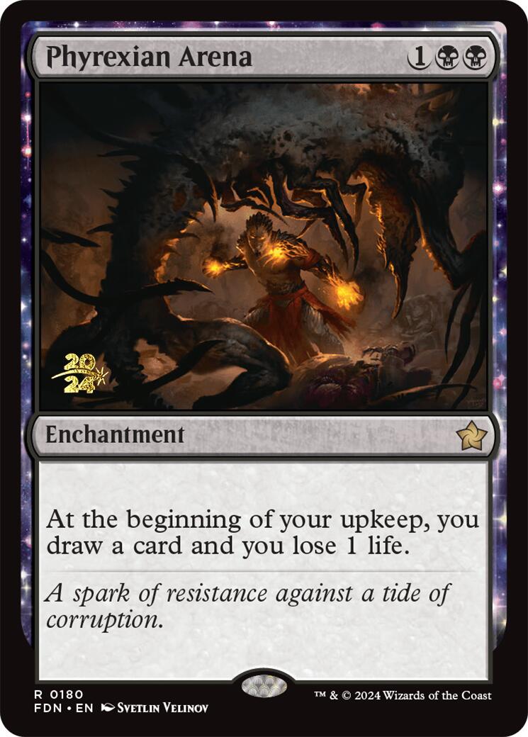 Phyrexian Arena [Foundations Prerelease Promos] | Cracking-Singles