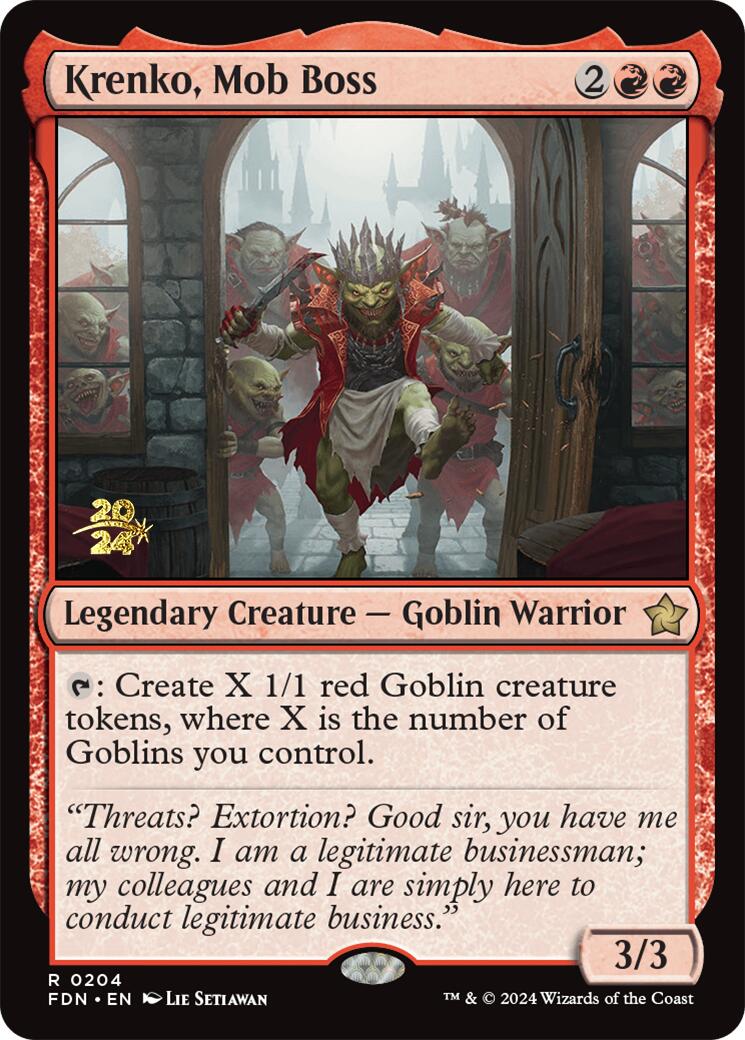 Krenko, Mob Boss [Foundations Prerelease Promos] | Cracking-Singles
