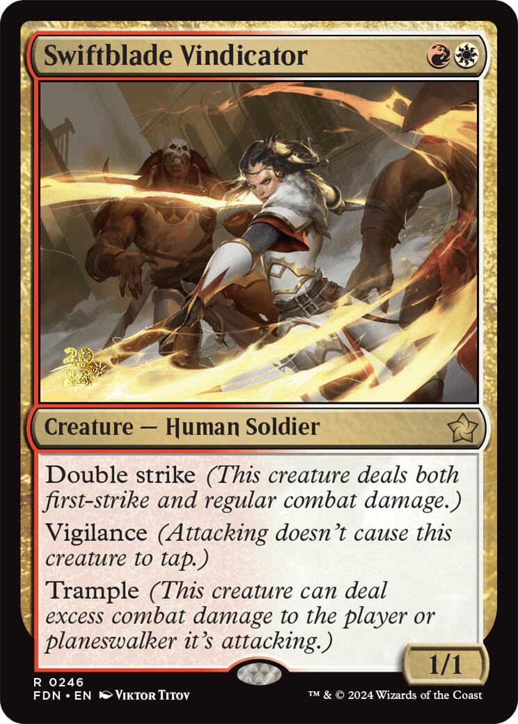 Swiftblade Vindicator [Foundations Prerelease Promos] | Cracking-Singles