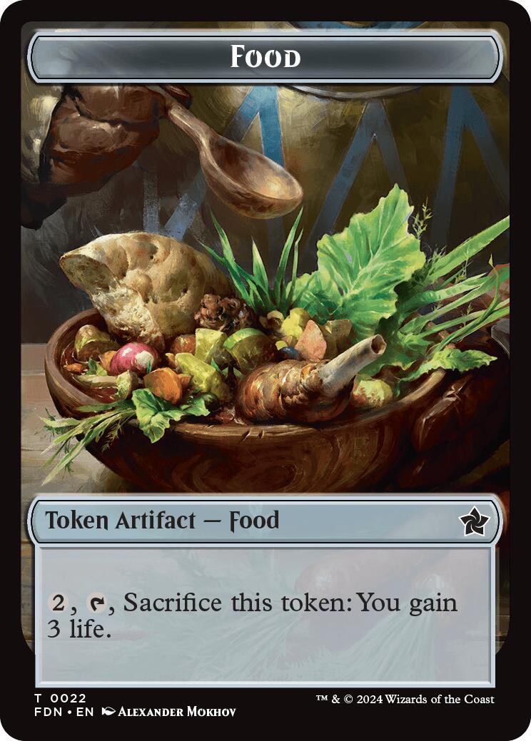 Food // Treasure Double-Sided Token [Foundations Tokens] | Cracking-Singles