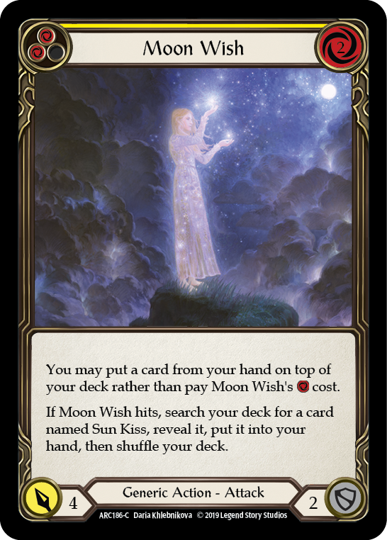 Moon Wish (Yellow) [ARC186-C] (Arcane Rising)  1st Edition Rainbow Foil | Cracking-Singles