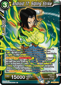 Android 17, Sibling Strike (Uncommon) (BT13-109) [Supreme Rivalry] | Cracking-Singles