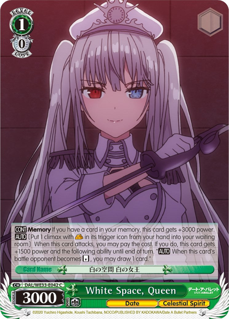 White Space, Queen (DAL/WE33-E042 C) (Parallel Foil) [Date A Bullet] | Cracking-Singles