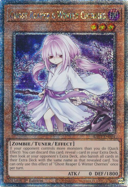 Ghost Reaper & Winter Cherries (Alternate Art) (Quarter Century Secret Rare) [RA03-EN014] Quarter Century Secret Rare | Cracking-Singles