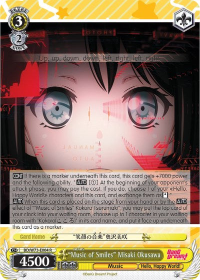"Music of Smiles" Misaki Okusawa (BD/W73-E004 R) [BanG Dream! Vol.2] | Cracking-Singles