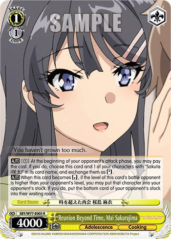Reunion Beyond Time, Mai Sakurajima [Rascal Does Not Dream of a Dreaming Girl] | Cracking-Singles