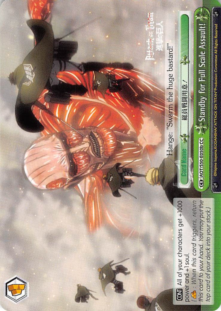 Standby for Full Scale Assault! (AOT/S50-E050b CC) [Attack on Titan Vol. 2] | Cracking-Singles