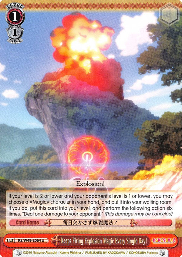 Keeps Firing Explosion Magic Every Single Day! (KS/W49-E064 U) [KonoSuba] | Cracking-Singles